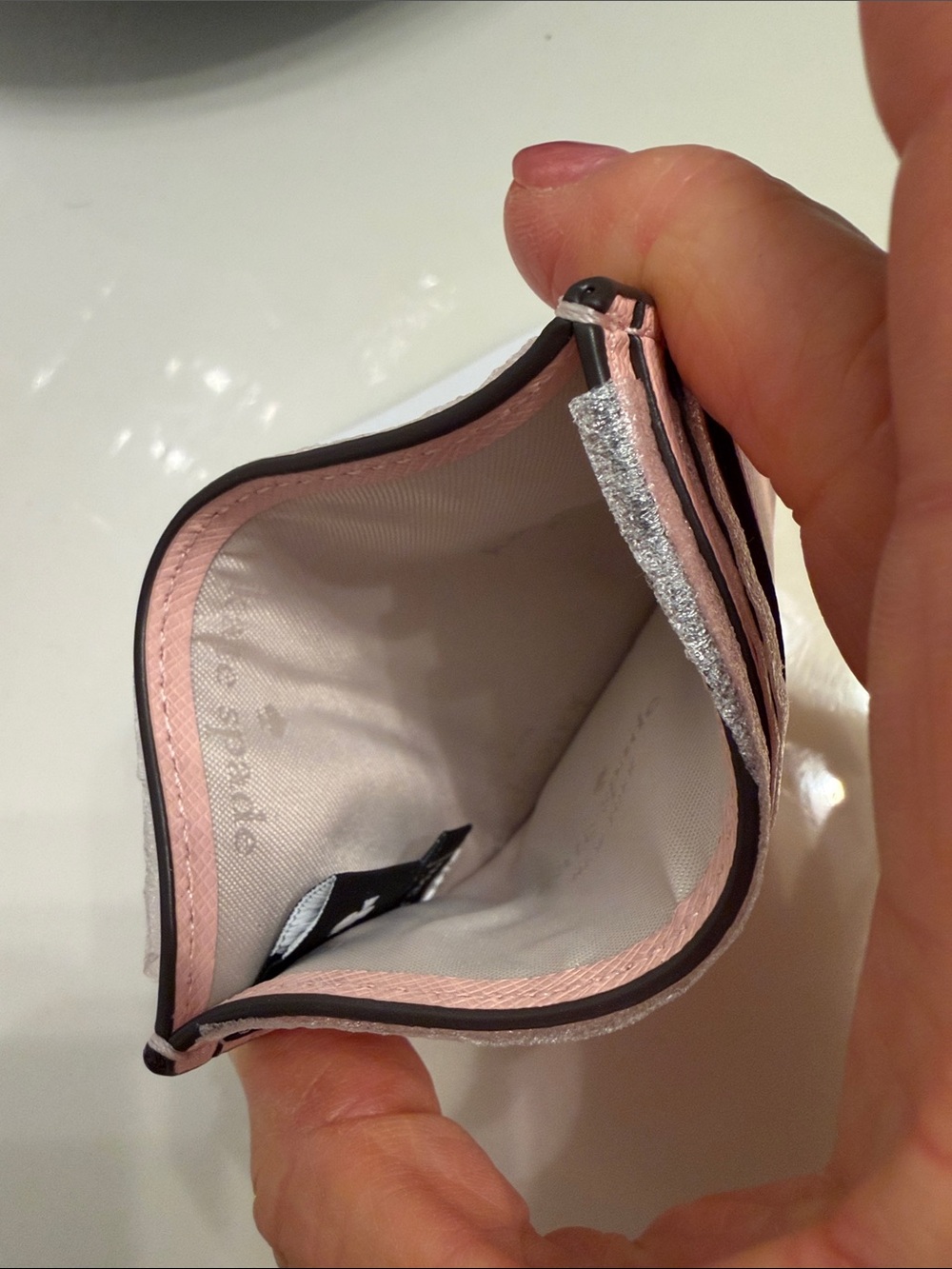 kate spade Blush Pink Saffiano Leather Card Holder - Picture 5 of 5